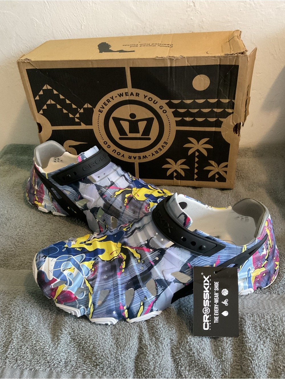 Kids Multicolor Slip-On Clog with Adjustable Strap - Picture 2 of 4